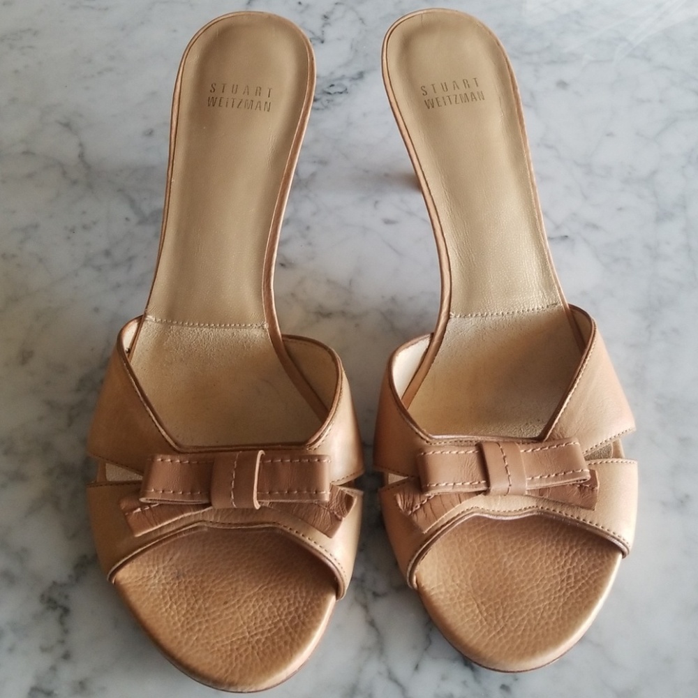 Stuart Weitzman kitten slide heels